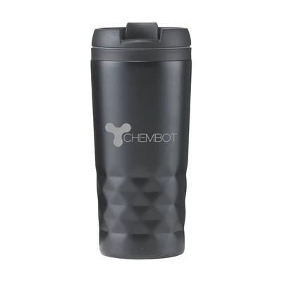 Branded Promotional GRAPHIC MUG THERMO CUP in Black Travel Mug From Concept Incentives.