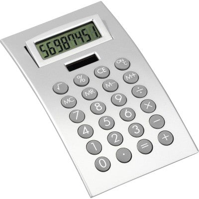 Branded Promotional STREAMLINE CALCULATOR in Silver Calculator From Concept Incentives.