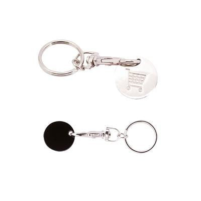 Branded Promotional KEYRING with Shopping Trolley Coin Keyring From Concept Incentives.