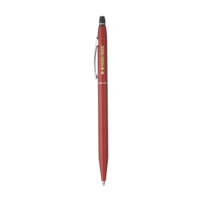 Branded Promotional CROSS CLICK CLASSIC BLACK PEN in Red Pen From Concept Incentives.