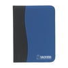 Branded Promotional PERUGIA A4 DOCUMENT FOLDER in Black & Blue Document Wallet From Concept Incentives.