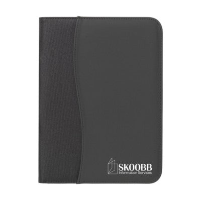 Branded Promotional PERUGIA A4 DOCUMENT FOLDER in Black Document Wallet From Concept Incentives.