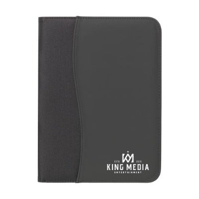Branded Promotional PERUGIA DOCUMENT CONFERENCE FOLDER in Black Conference Folder from Concept Incentives
