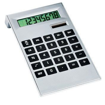 Branded Promotional DESK MATE CALCULATOR in Silver Calculator From Concept Incentives.