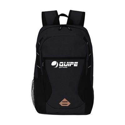 Branded Promotional TRACKWAY BACKPACK BACKPACK RUCKSACK in Black Bag From Concept Incentives.