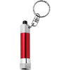 Branded Promotional METAL KEYRING TORCH LIGHT in Red & Silver Torch From Concept Incentives.