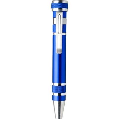 Branded Promotional PEN SHAPE SCREWDRIVER in Cobalt Blue Screwdriver From Concept Incentives.