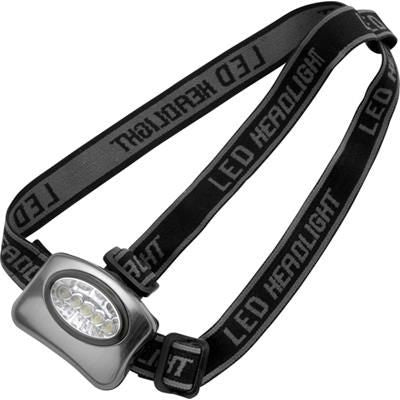 Branded Promotional ALUMINIUM METAL THREE FUNCTION HEAD TORCH in Silver Torch From Concept Incentives.