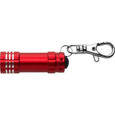 Branded Promotional SMALL METAL POCKET TORCH in Red Torch From Concept Incentives.