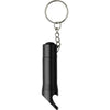 Branded Promotional METAL BOTTLE OPENER KEYRING TORCH LIGHT in Black Bottle Opener From Concept Incentives.