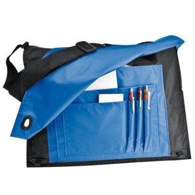 Branded Promotional IBIZA COLLEGE CONFERENCE & DOCUMENT SHOULDER BAG in Blue Nylon Bag From Concept Incentives.