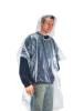 Branded Promotional DISPOSABLE RAIN PONCHO in Translucent Clear Transparent Poncho From Concept Incentives.