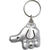 Branded Promotional PLASTIC THUMBS UP KEYRING with Push Button LED Light in Silver Keyring From Concept Incentives.