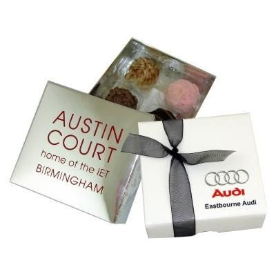 Branded Promotional 4 CHOCOLATE BOX Chocolate From Concept Incentives.