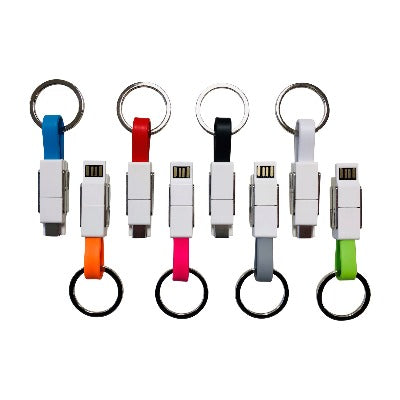 Branded Promotional 4-IN-1 KEYRING CHARGER CABLE Cable From Concept Incentives.