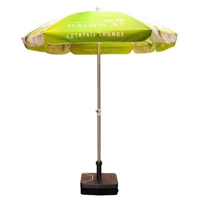 Branded Promotional SQUARE ALUMINIUM METAL PARASOL Parasol Umbrella From Concept Incentives.