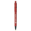 Branded Promotional BARON EXTRA RETRACTABLE PLASTIC BALL PEN in Solid Red Pen From Concept Incentives.