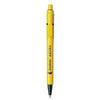 Branded Promotional BARON EXTRA RETRACTABLE PLASTIC BALL PEN in Solid Yellow Pen From Concept Incentives.