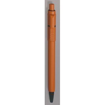 Branded Promotional BARON EXTRA RETRACTABLE PLASTIC BALL PEN in Solid Black Pen From Concept Incentives.