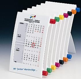 Branded Promotional SCROLLING DESK CALENDAR in White Calendar From Concept Incentives.