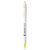 Branded Promotional BARON FT RETRACTABLE PLASTIC BALL PEN in White with Yellow Trim, Top Ring & Nose Cone Pen From Concept Incentives.