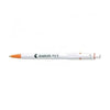 Branded Promotional BARON FT RETRACTABLE PLASTIC BALL PEN in White with Orange Pen From Concept Incentives.