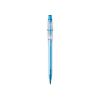 Branded Promotional BARON ICE RETRACTABLE PLASTIC BALL PEN in Light Blue Pen From Concept Incentives.