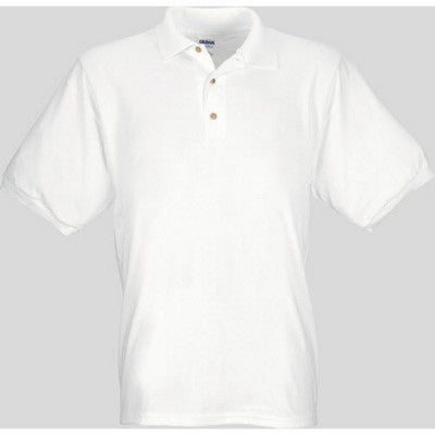 Branded Promotional GILDAN JERSEY POLO SHIRT in White Polo Shirt From Concept Incentives.