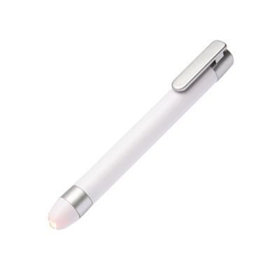 Branded Promotional PEN TORCH in White & Silver Torch From Concept Incentives.