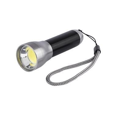 Branded Promotional ALUMINIUM POCKET TORCH in Black Torch From Concept Incentives.