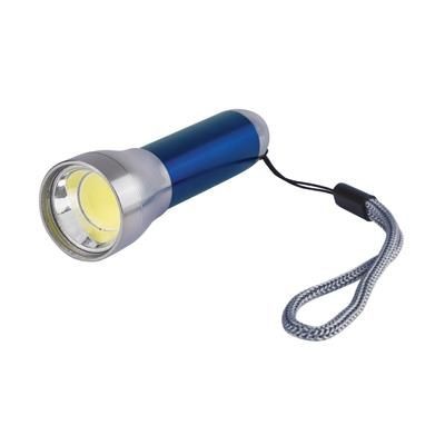 Branded Promotional ALUMINIUM POCKET TORCH in Blue Torch From Concept Incentives.