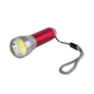 Branded Promotional ALUMINIUM POCKET TORCH in Red Torch From Concept Incentives.