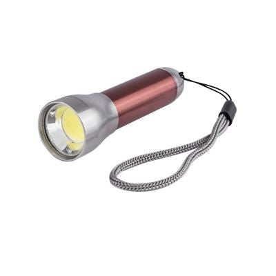 Branded Promotional ALUMINIUM POCKET TORCH in Gold Torch From Concept Incentives.