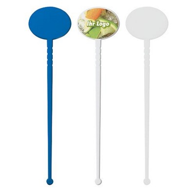 Branded Promotional OVAL COCKTAIL STIRRER Cocktail Stirrer From Concept Incentives.