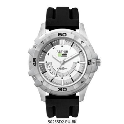 Branded Promotional SPORTS WATCH with Silicon Strap in Black Watch From Concept Incentives.