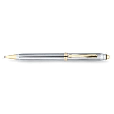 Branded Promotional CROSS TOWNSEND BALL PEN in Silver Chrome & Gold Pen From Concept Incentives.