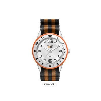 Branded Promotional SPORTS WATCH with Fabric Nato Strap in Black & Orange Watch From Concept Incentives.