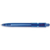 Branded Promotional DUCAL PUSH BUTTON PLASTIC BALL PEN in Translucent Dark Blue Pen From Concept Incentives.