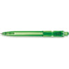 Branded Promotional DUCAL PUSH BUTTON PLASTIC BALL PEN in Translucent Green Pen From Concept Incentives.