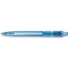 Branded Promotional DUCAL PUSH BUTTON PLASTIC BALL PEN in Translucent Light Blue Pen From Concept Incentives.