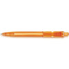 Branded Promotional DUCAL PUSH BUTTON PLASTIC BALL PEN in Translucent Orange Pen From Concept Incentives.