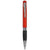 Branded Promotional TETHYS GRIP SILVER RETRACTABLE PLASTIC BALL PEN in Red Pen From Concept Incentives.