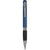 Branded Promotional TETHYS GRIP SILVER RETRACTABLE PLASTIC BALL PEN in Dark Blue Pen From Concept Incentives.