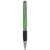 Branded Promotional TETHYS GRIP SILVER RETRACTABLE PLASTIC BALL PEN in Green Pen From Concept Incentives.