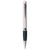 Branded Promotional TETHYS GRIP SILVER RETRACTABLE PLASTIC BALL PEN in White Pen From Concept Incentives.