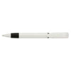 Branded Promotional S40 GRIP FT PUSH BUTTON PLASTIC BALL PEN in Solid White with Black Fittings Pen From Concept Incentives.