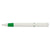 Branded Promotional S40 GRIP FT PUSH BUTTON PLASTIC BALL PEN in Solid White with Green Fittings Pen From Concept Incentives.