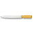 Branded Promotional S40 COLOR PUSH BUTTON PLASTIC BALL PEN in Solid White with Yellow Trim Pen From Concept Incentives.