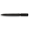 Branded Promotional S40 EXTRA PUSH BUTTON PLASTIC BALL PEN in Solid Black with Black Fittings Pen From Concept Incentives.