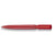 Branded Promotional S40 EXTRA PUSH BUTTON PLASTIC BALL PEN in Solid Red with Black Fittings Pen From Concept Incentives.